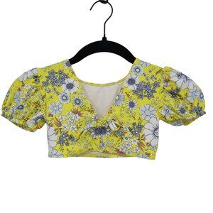 Tucker + Tate Swim Top Girls 4 Yellow Boho Romantic Casual Sweet Feminine Dainty